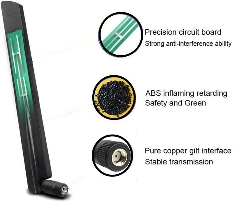 TREADALT-TEC 10dBi 4G LTE Cellular Antenna SMA Male for 4G LTE CPE Router Hotspot Cellular Gateway Trail Security IP Camera AT&T, Verizon, Sprint, T-Mobile, Bell, Telus, Rogers, Telcel, Movistar, etc Black - Image 3